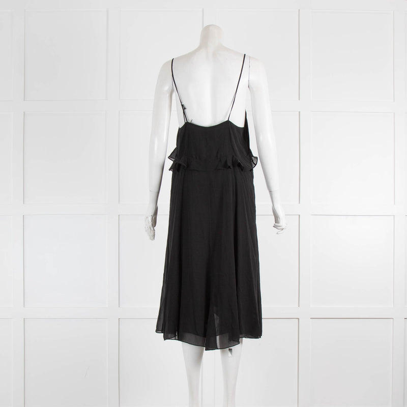 Isabel Marant Teza Silk Georgette Spaghetti Strap Midi Dress