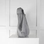 Neous Grey Neptune Knotted Pleated Leather Shoulder Bag