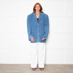 Magda Butrym Blue Denim Oversized Blazer