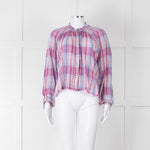 Isabel Marant Etoile Pink & Blue Checked Blouse