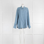 Raey Light Blue Viscose Mensey Shirt