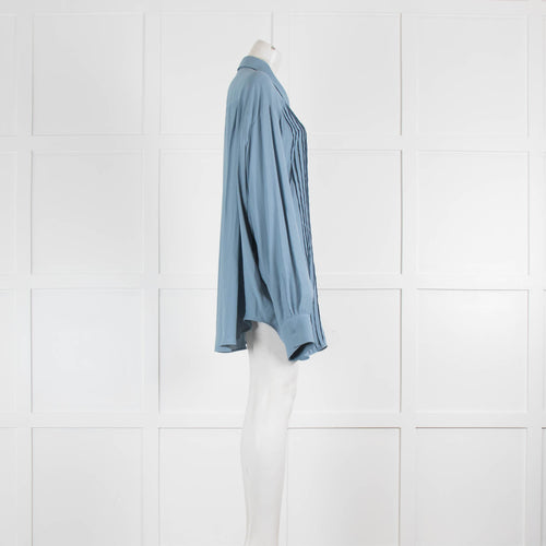 Raey Light Blue Viscose Mensey Shirt