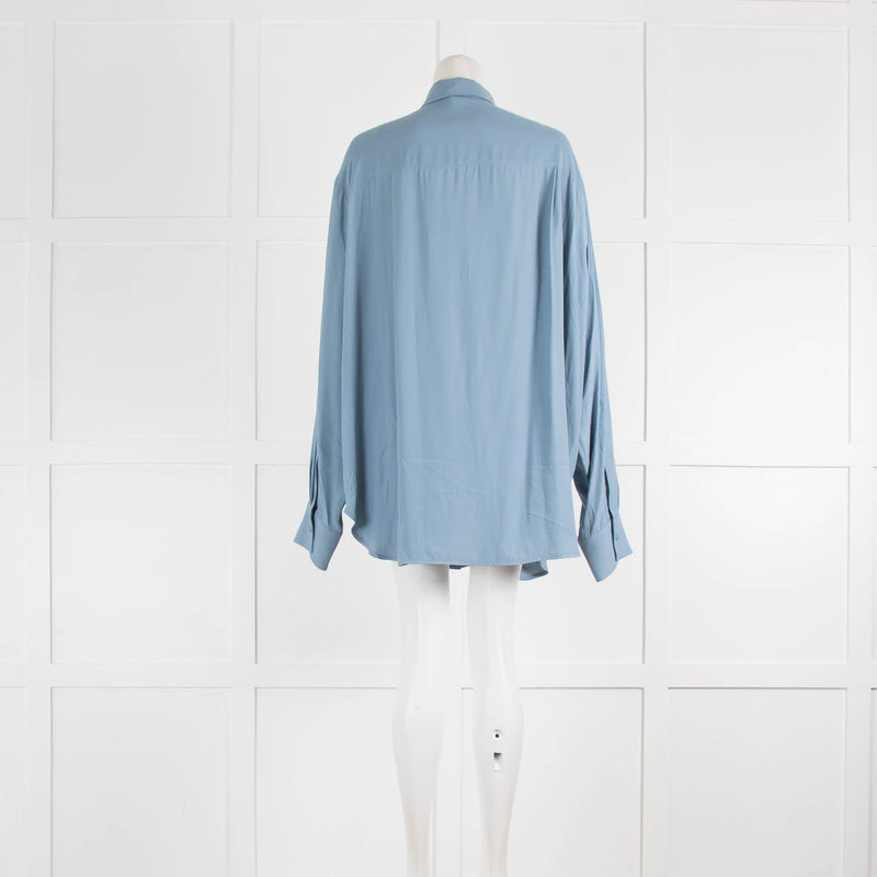 Raey Light Blue Viscose Mensey Shirt