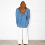 Magda Butrym Blue Denim Oversized Blazer