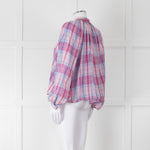 Isabel Marant Etoile Pink & Blue Checked Blouse