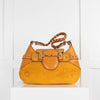 Gucci Mustard Yellow Suede Horsebit Shoulder Bag