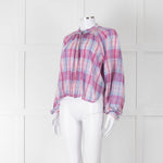 Isabel Marant Etoile Pink & Blue Checked Blouse