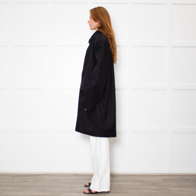 Paper Moon Black Cotton Trench Coat