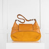 Gucci Mustard Yellow Suede Horsebit Shoulder Bag