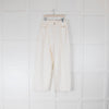 Raey White Tapered Wide Leg Jeans