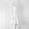 Burberry White Knee Length Dress on Logo Cotton with Smock Waist