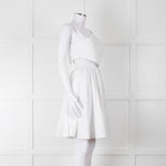 Burberry White Knee Length Dress on Logo Cotton with Smock Waist
