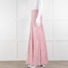 Neve & Noor White Pink Rose Print Cotton Maxi Skirt