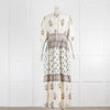 Hannah Artwear Camilla White Blue Brown Hand Block Printed Dress