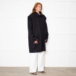 Paper Moon Black Cotton Trench Coat
