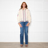 Farm Rio Sand Embroidered Collared Blouse