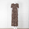 Baum und Pferdgarten Animal Print Dress With Ruched Top And Side Splits