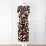 Baum und Pferdgarten Animal Print Dress With Ruched Top And Side Splits