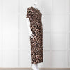 Baum und Pferdgarten Animal Print Dress With Ruched Top And Side Splits
