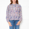 Marant Etoile Blue Floral Button Down Top