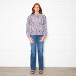 Marant Etoile Blue Floral Button Down Top