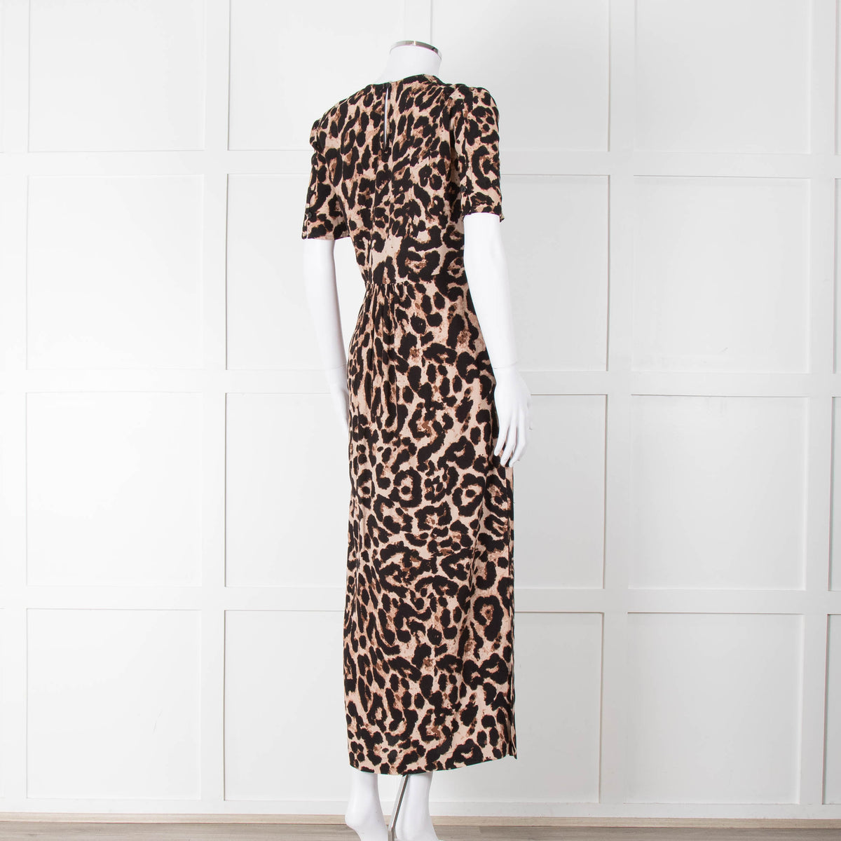 Baum und Pferdgarten Animal Print Dress With Ruched Top And Side Splits