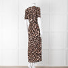 Baum und Pferdgarten Animal Print Dress With Ruched Top And Side Splits