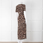 Baum und Pferdgarten Animal Print Dress With Ruched Top And Side Splits