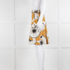 Malene Birger Cream Mustard Black Floral Print Skirt