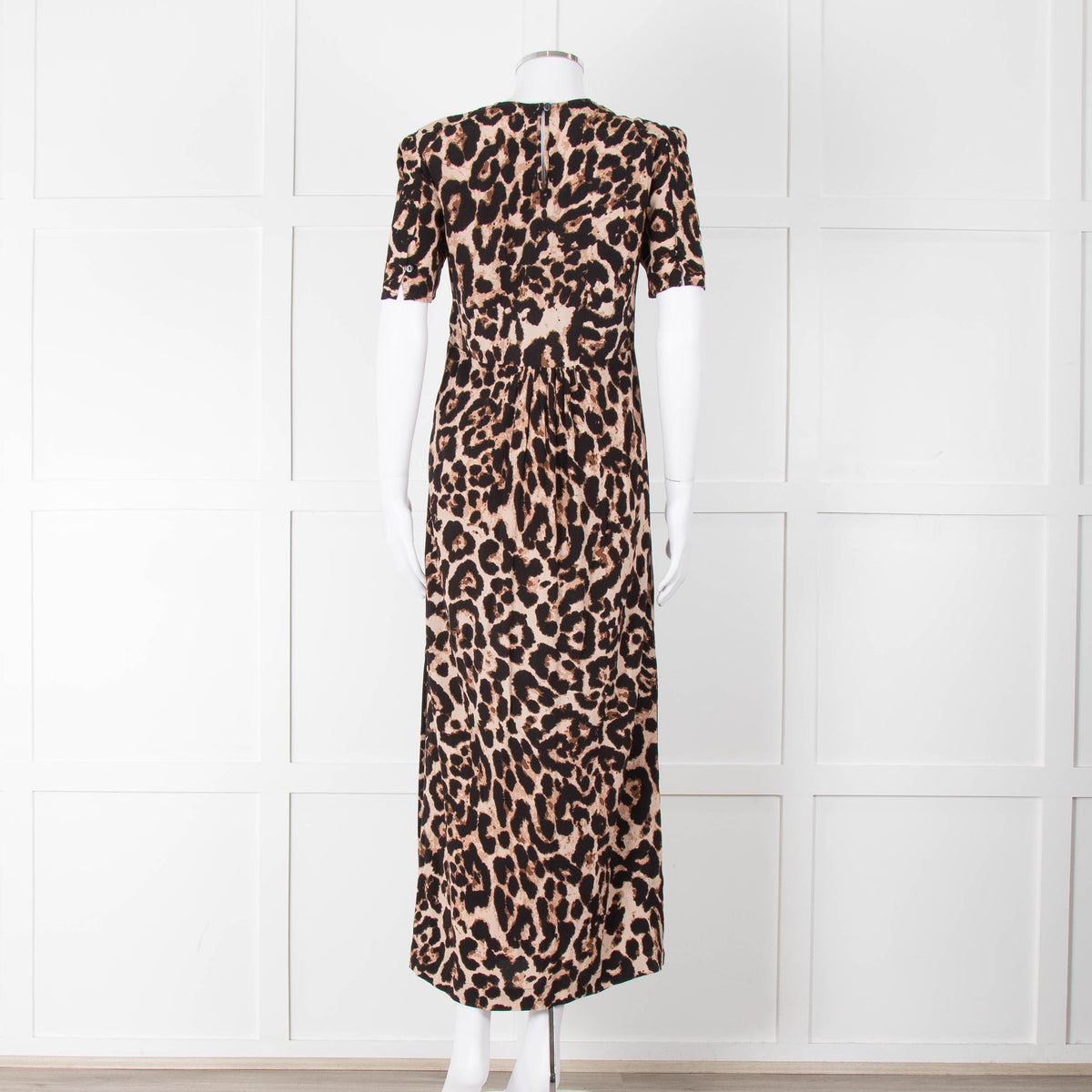 Baum und Pferdgarten Animal Print Dress With Ruched Top And Side Splits