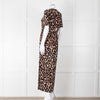 Baum und Pferdgarten Animal Print Dress With Ruched Top And Side Splits