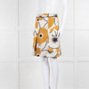 Malene Birger Cream Mustard Black Floral Print Skirt