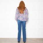 Marant Etoile Blue Floral Button Down Top
