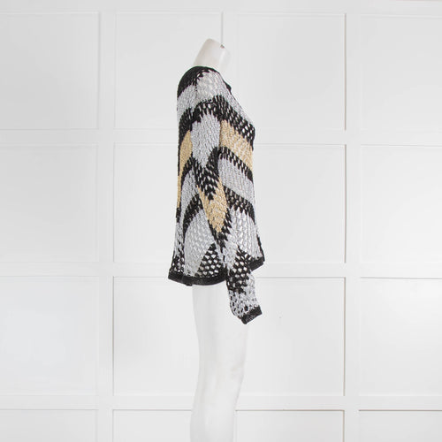 Dodo Bar Or Silver Gold Exclusive Missi Lurex Long Sleeve Top