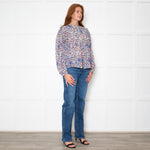 Marant Etoile Blue Floral Button Down Top