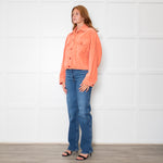 Acne Studios Orange Corduroy Cropped Jacket