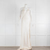 Nili Lotan Katie Silk V-Neck Sleeveless Gown With Train