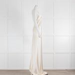 Nili Lotan Katie Silk V-Neck Sleeveless Gown With Train