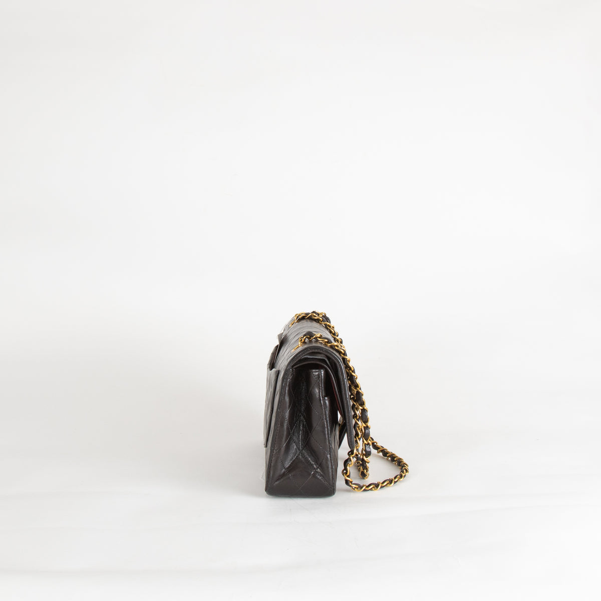 Chanel Vintage Medium Classic Black Double Flap Gold Hardware