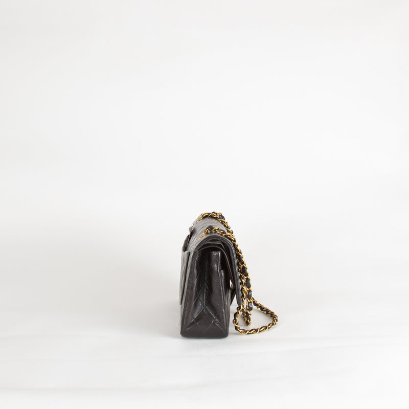 Chanel Vintage Medium Classic Black Double Flap Gold Hardware