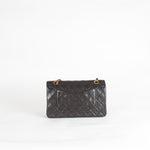 Chanel Vintage Medium Classic Black Double Flap Gold Hardware