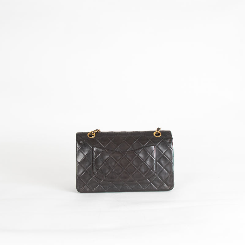 Chanel Vintage Medium Classic Black Double Flap Gold Hardware