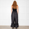 Comme Des Garcons Black Nylon Frill Hem Trousers