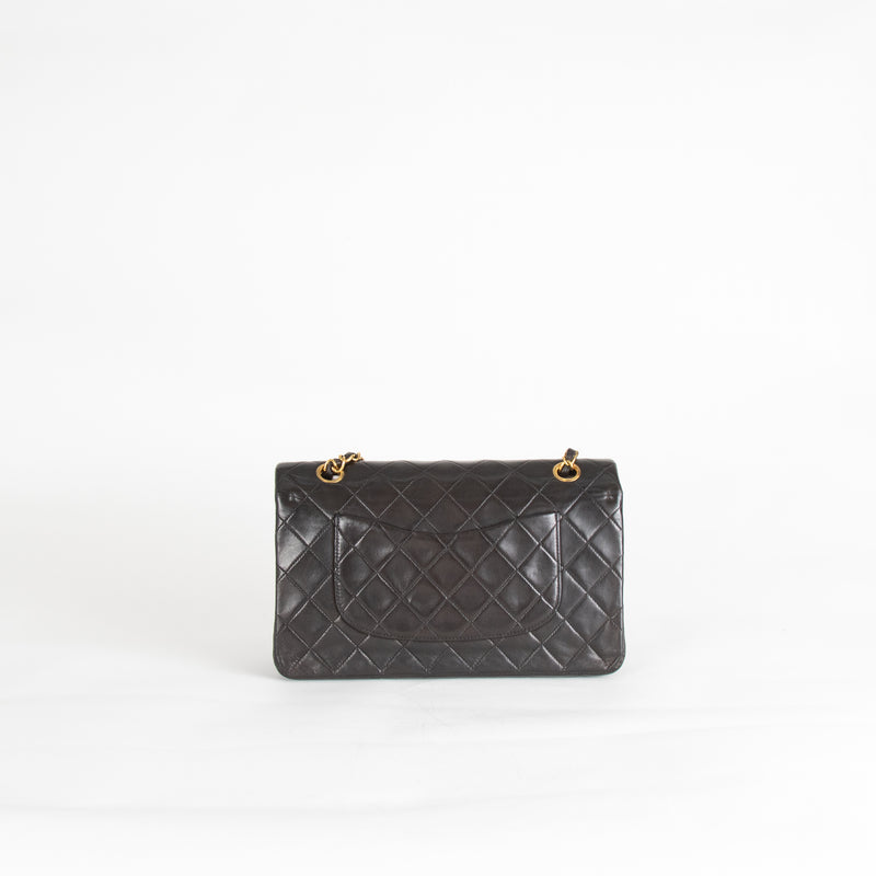 Chanel Vintage Medium Classic Black Double Flap Gold Hardware