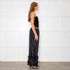 Comme Des Garcons Black Nylon Frill Hem Trousers