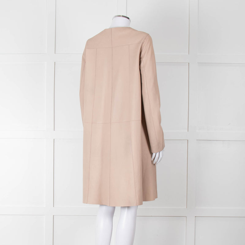 Riani Pale Tan Lamb Leather Coat