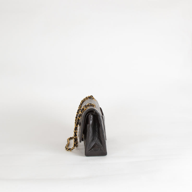 Chanel Vintage Medium Classic Black Double Flap Gold Hardware
