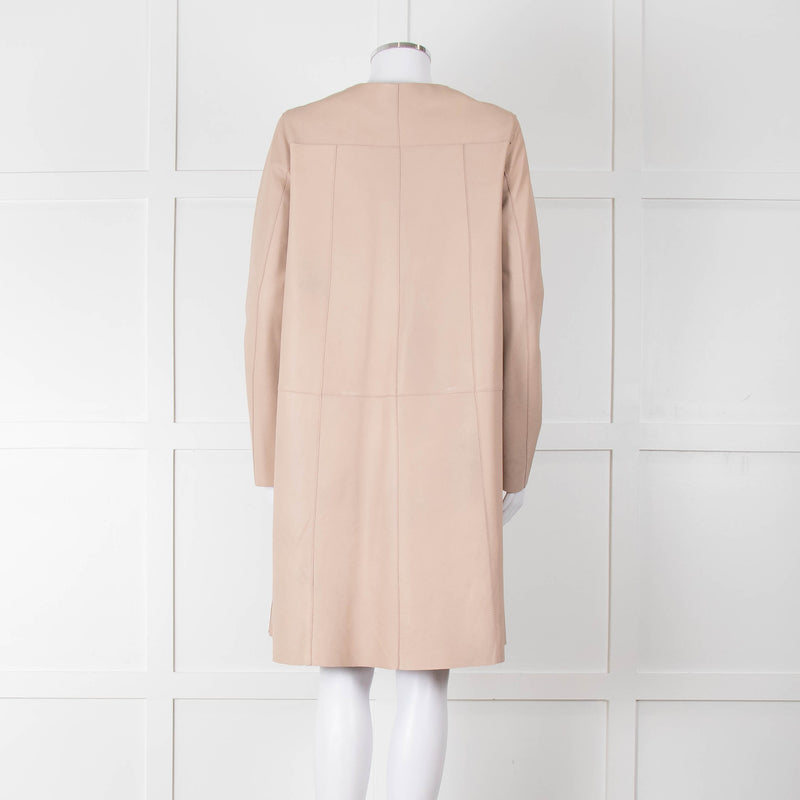 Riani Pale Tan Lamb Leather Coat
