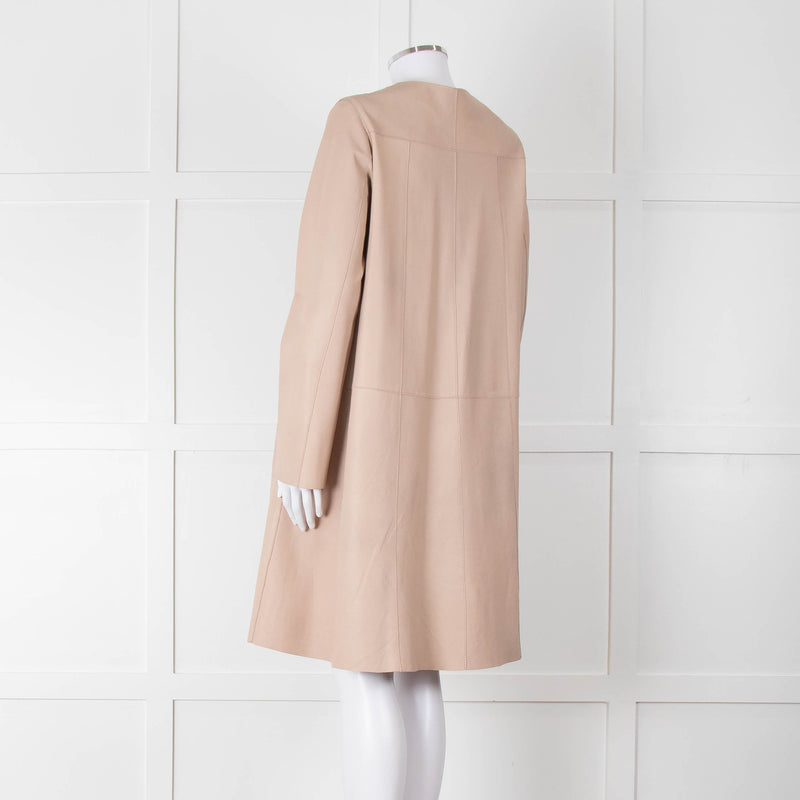 Riani Pale Tan Lamb Leather Coat