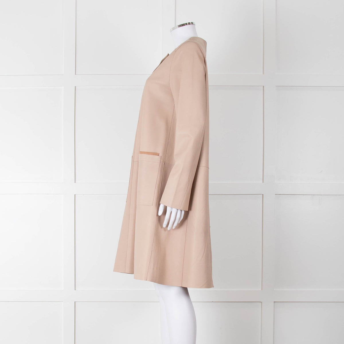 Riani Pale Tan Lamb Leather Coat